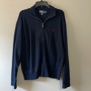 Polo zip up sweater.